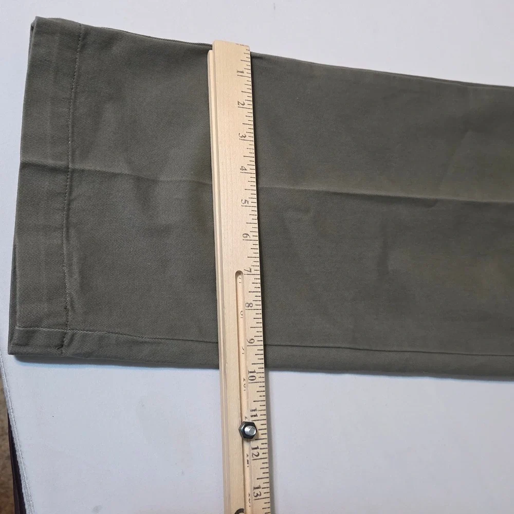 VTG Polo Ralph Lauren Chino Pants Mens 40x32 Olive Green Pleated Cotton Trousers